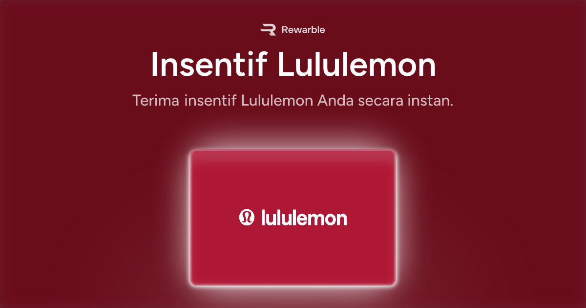 Rewarble Lululemon Gift Card | Tukarkan Kode Hadiah | Rewarble