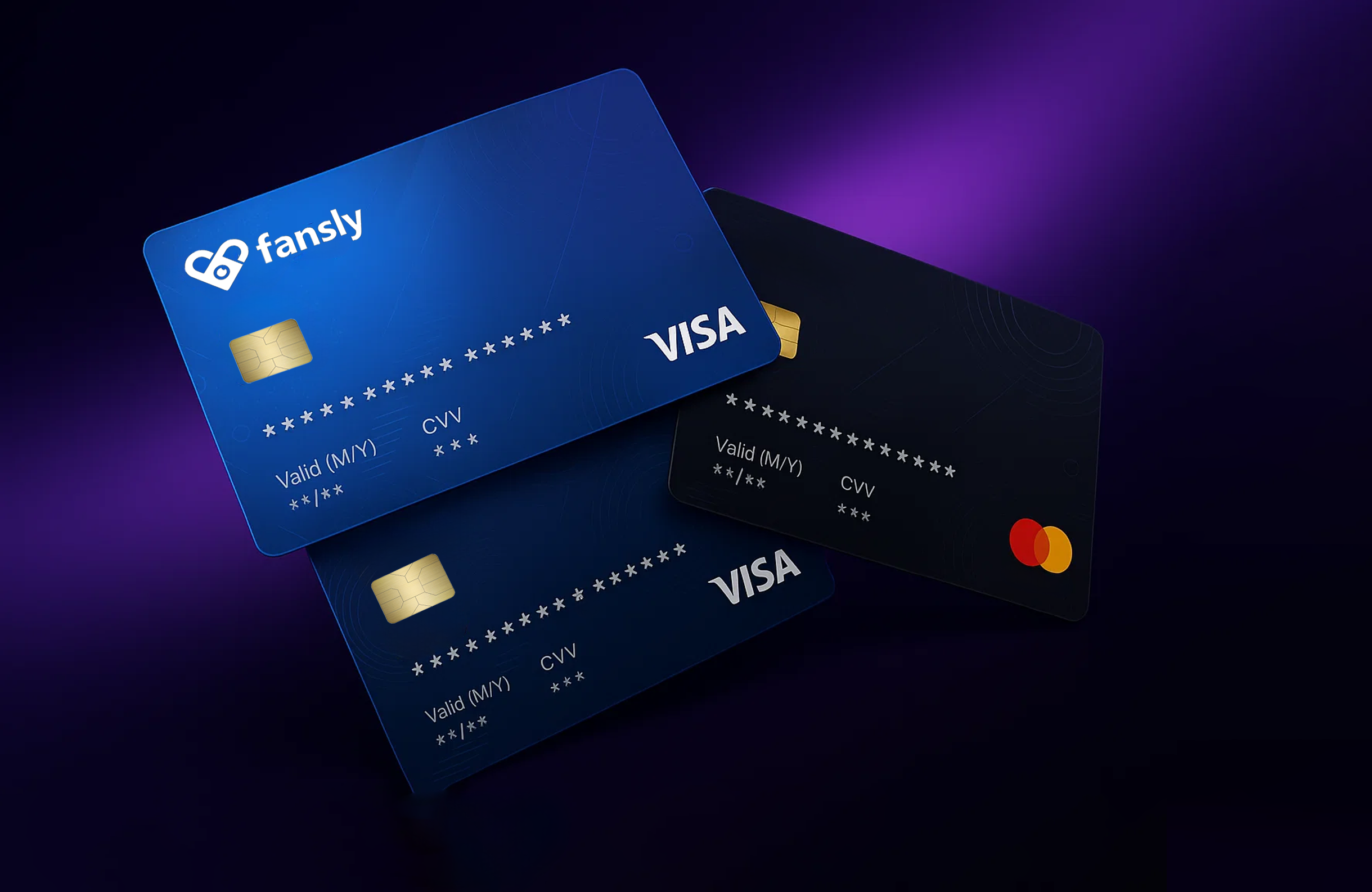 Fansly Visa and Mastercard payment options