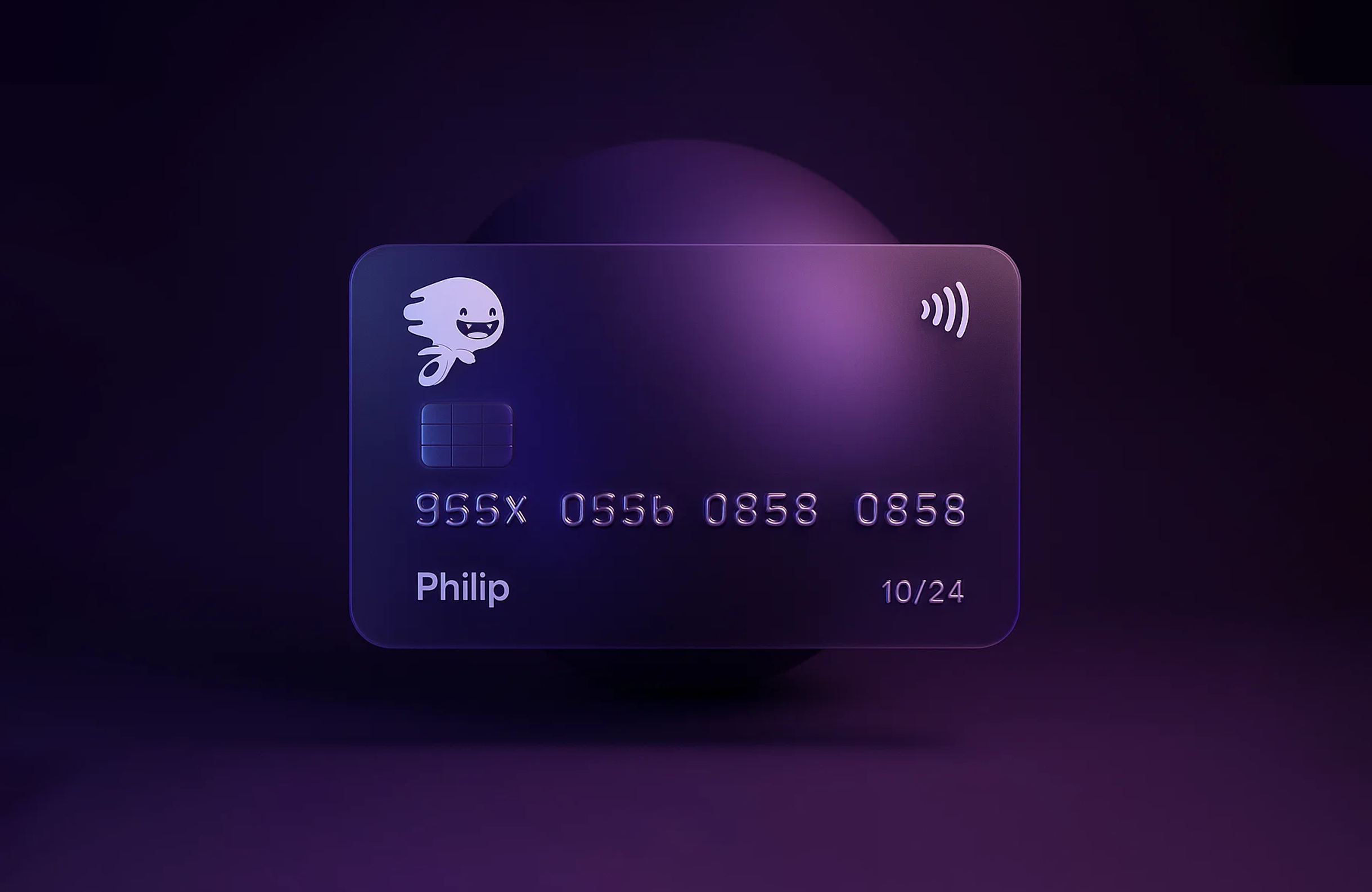DistroKid payment card showing card number and expiration date