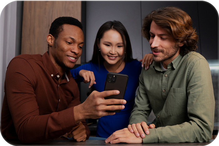 group of people looking at rewarble